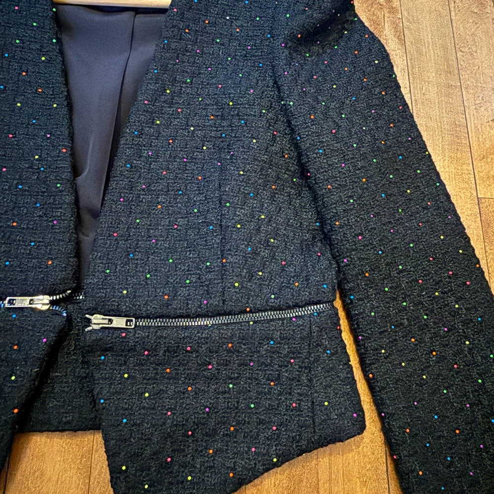 Stylish Black Blazer with Colorful Accents